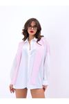 6749 GÖMLEK-PEMBE ÇİZGİLİ