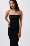 Straplez Dantel Maxi Elbise