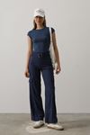 Kemerli Cargo Pantolon - İndigo